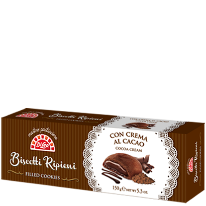 Biscotti ripieni con crema al cacao - 150 gr.