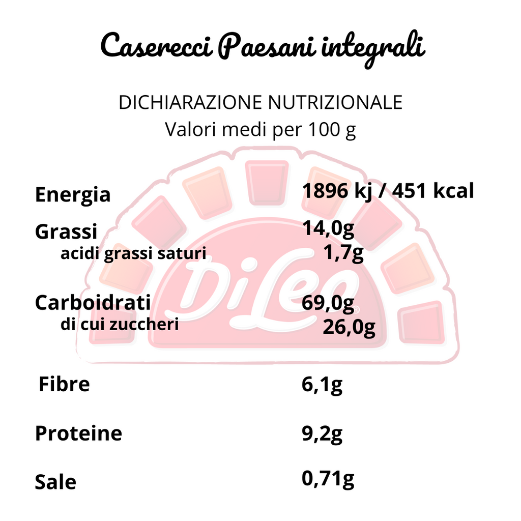 Caserecci Paesani Integrali con farina 100% integrale - 500 gr.