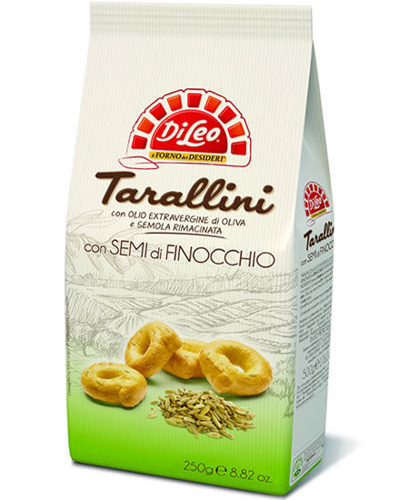 Tarallini con semi di finocchio e olio extra vergine di oliva - 250 gr.